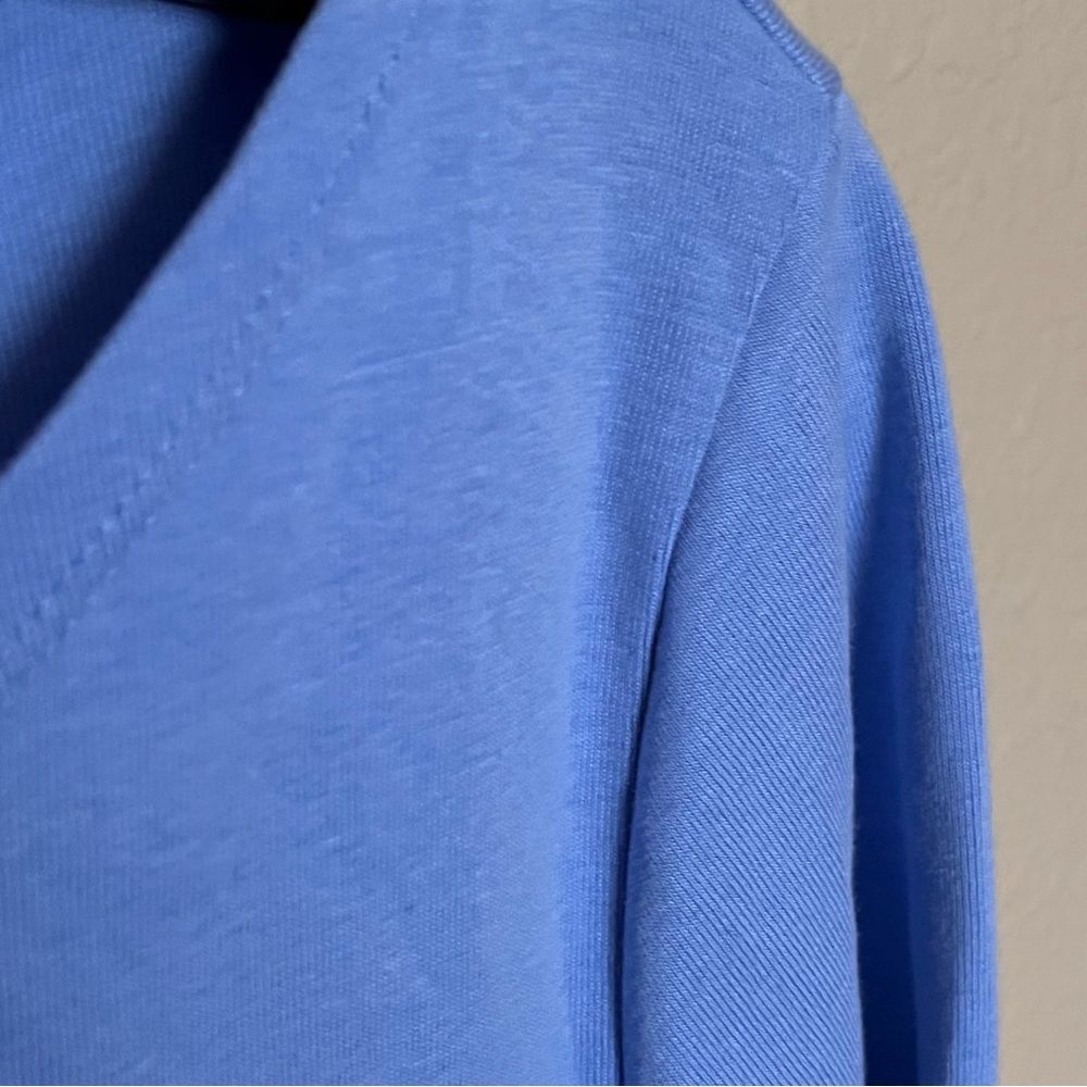 J by J. Crew Cotton Blue Short Sleeve with Round Neck Tee Shirt Top Size Large - Picture 5 of 8